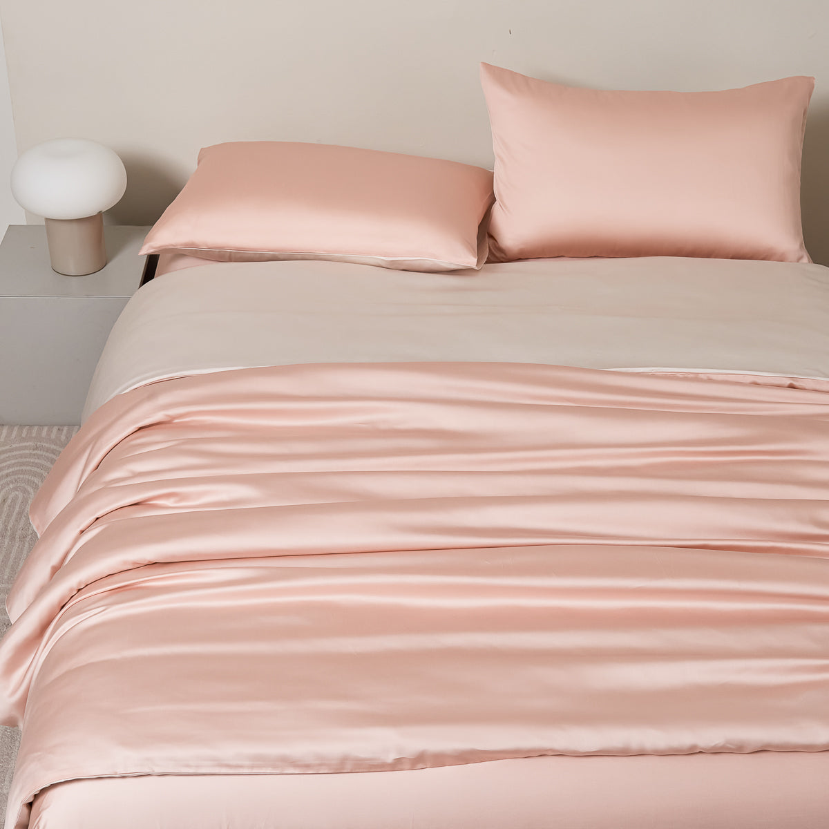 微醺粉 天丝床笠套件