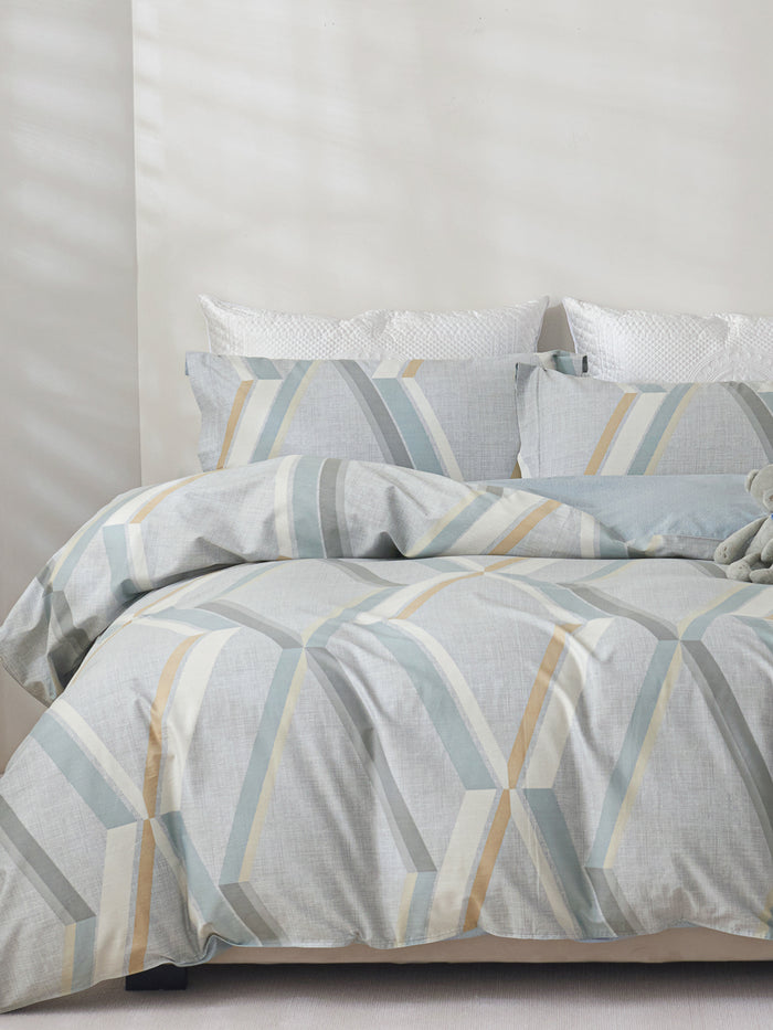 Twilight Cotton Fitted Sheet Duvet Cover Set