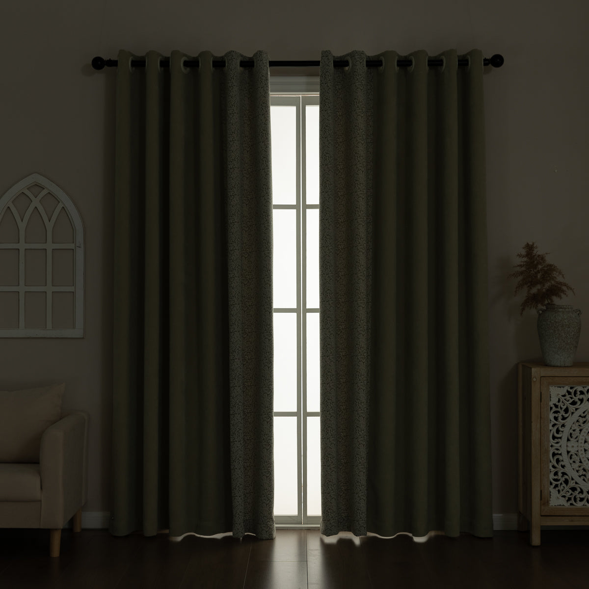 Verdure Leaf Jacquard Curtain