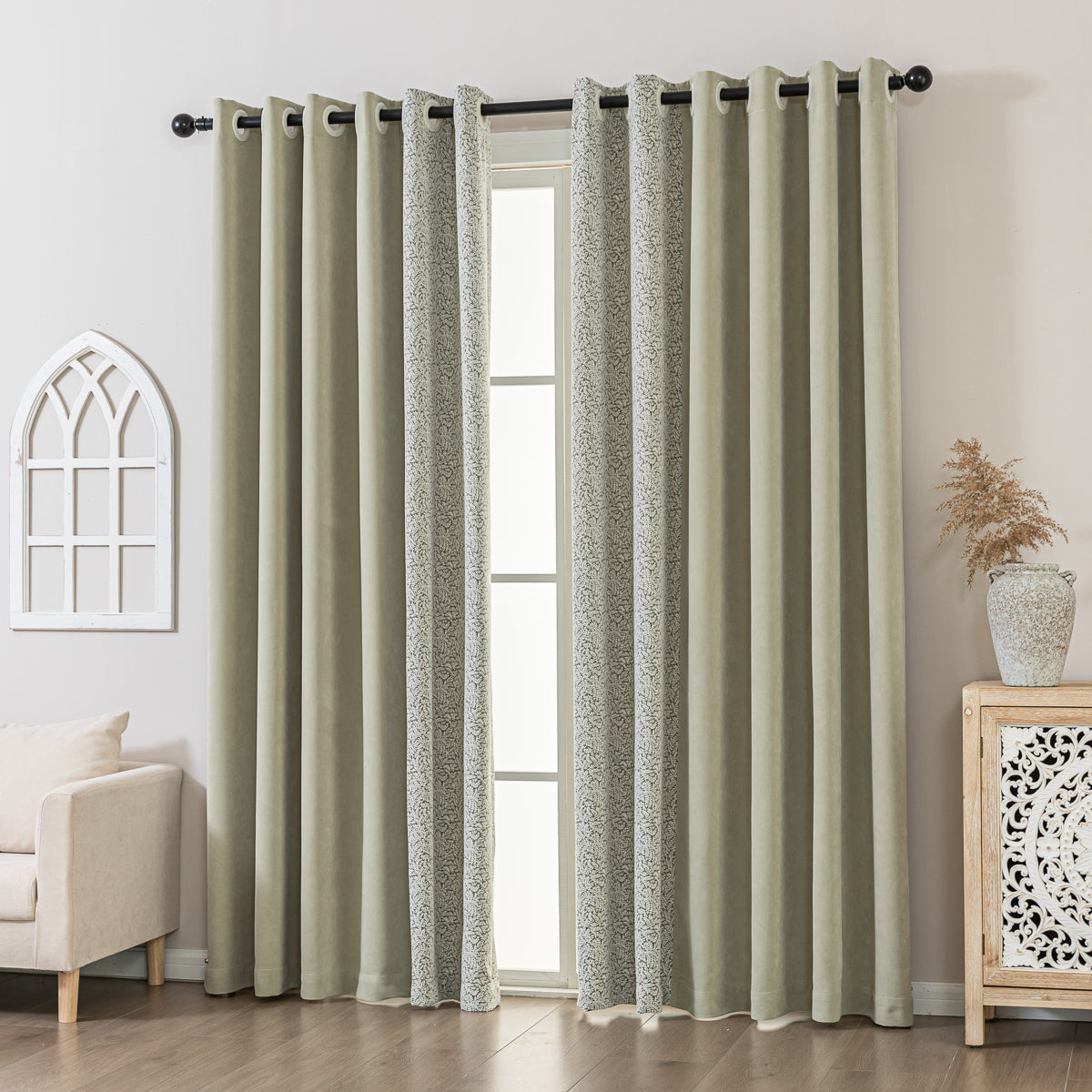 Verdure Leaf Jacquard Curtain