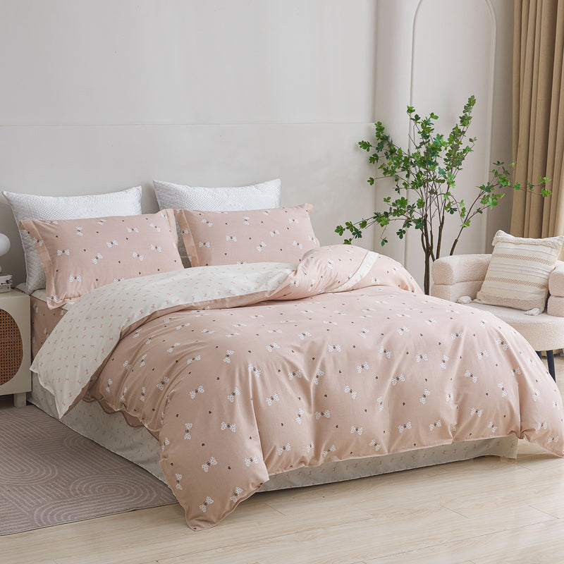 Vivian Cotton Bedskirt Duvet Cover Set