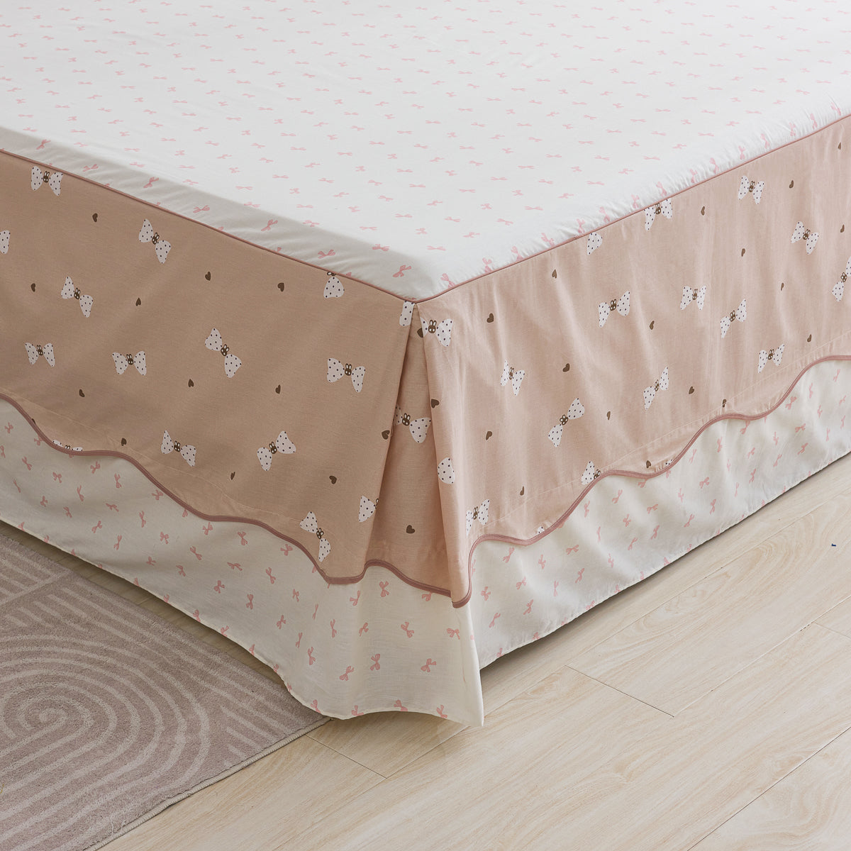 Vivian Cotton Bedskirt Duvet Cover Set
