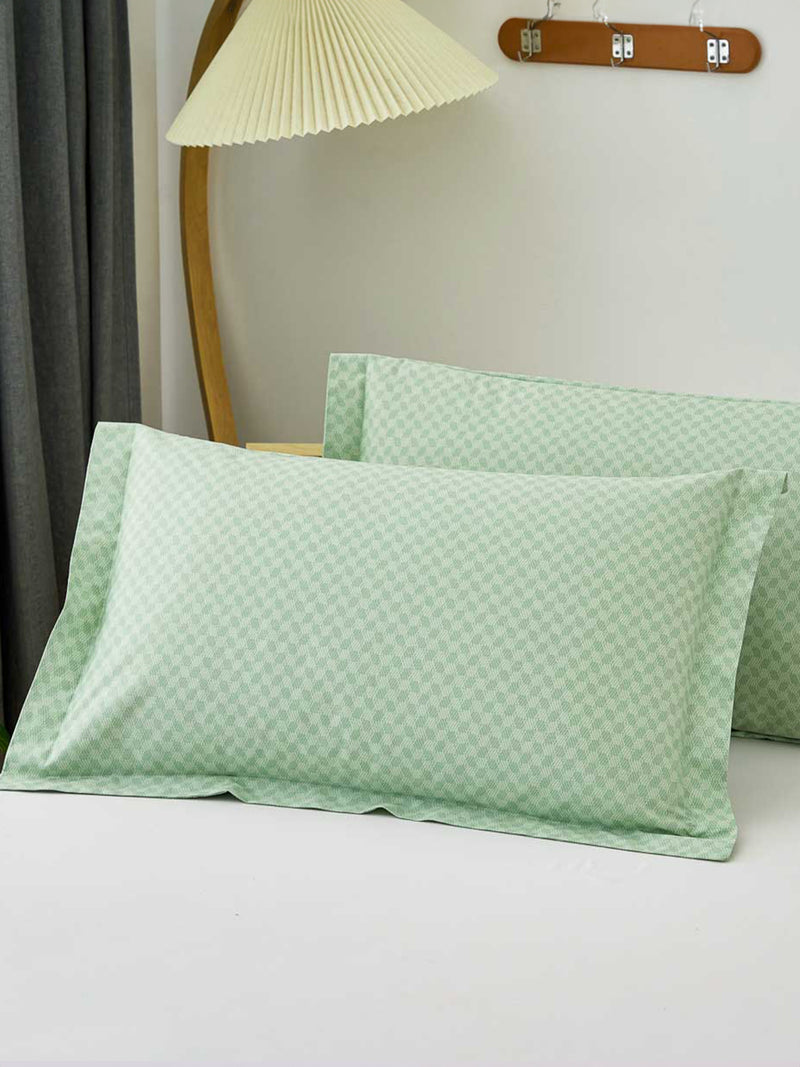 Xi Matcha Green Pattern Cotton Pillow Sham