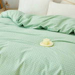 Xi Matcha Green Pattern Cotton Duvet Cover