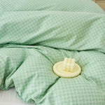 Xi Matcha Green Pattern Cotton Duvet Cover