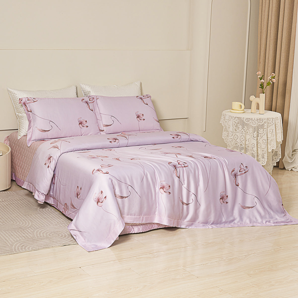 Rosy TENCEL™ Bedspread Set