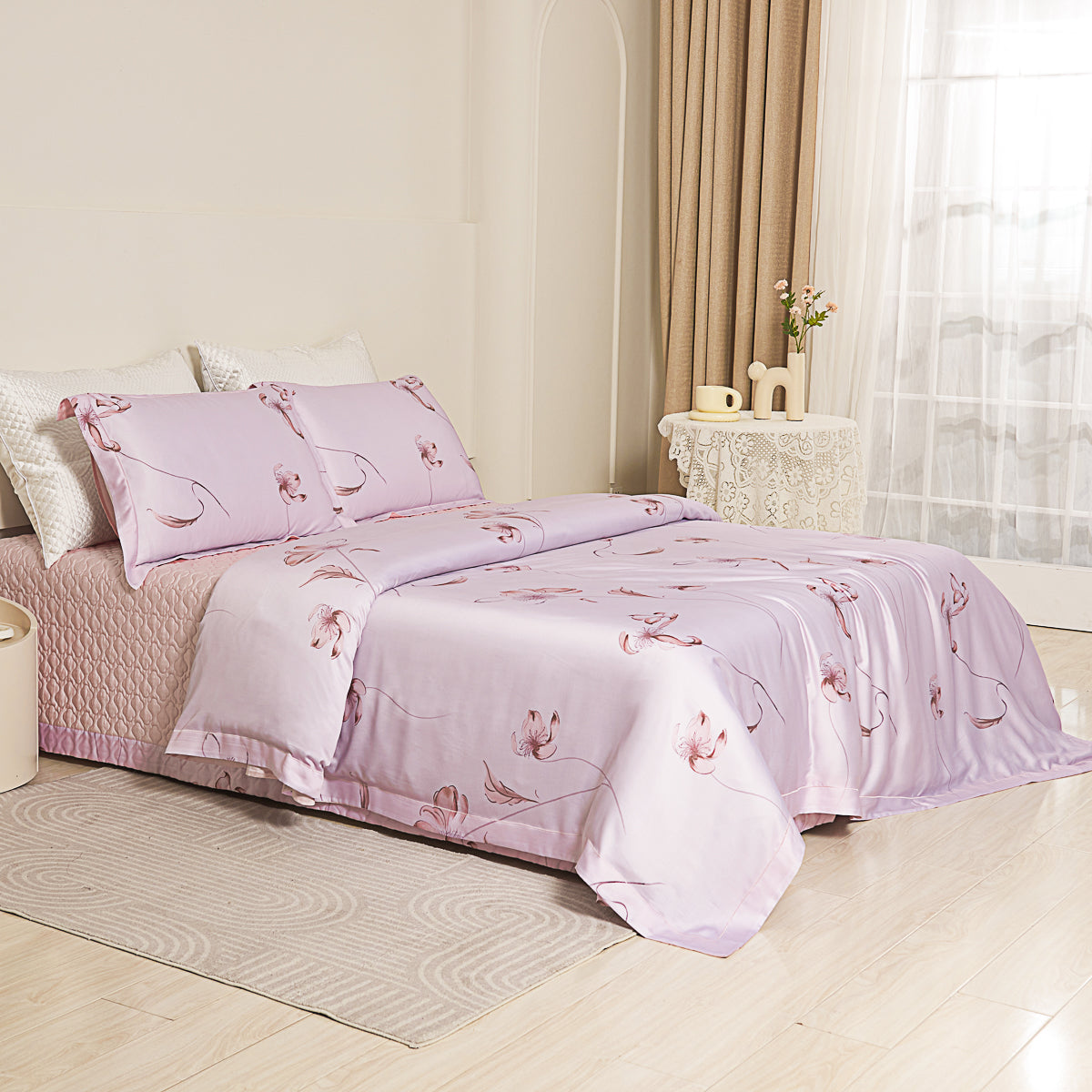 Rosy TENCEL™ Bedspread Set