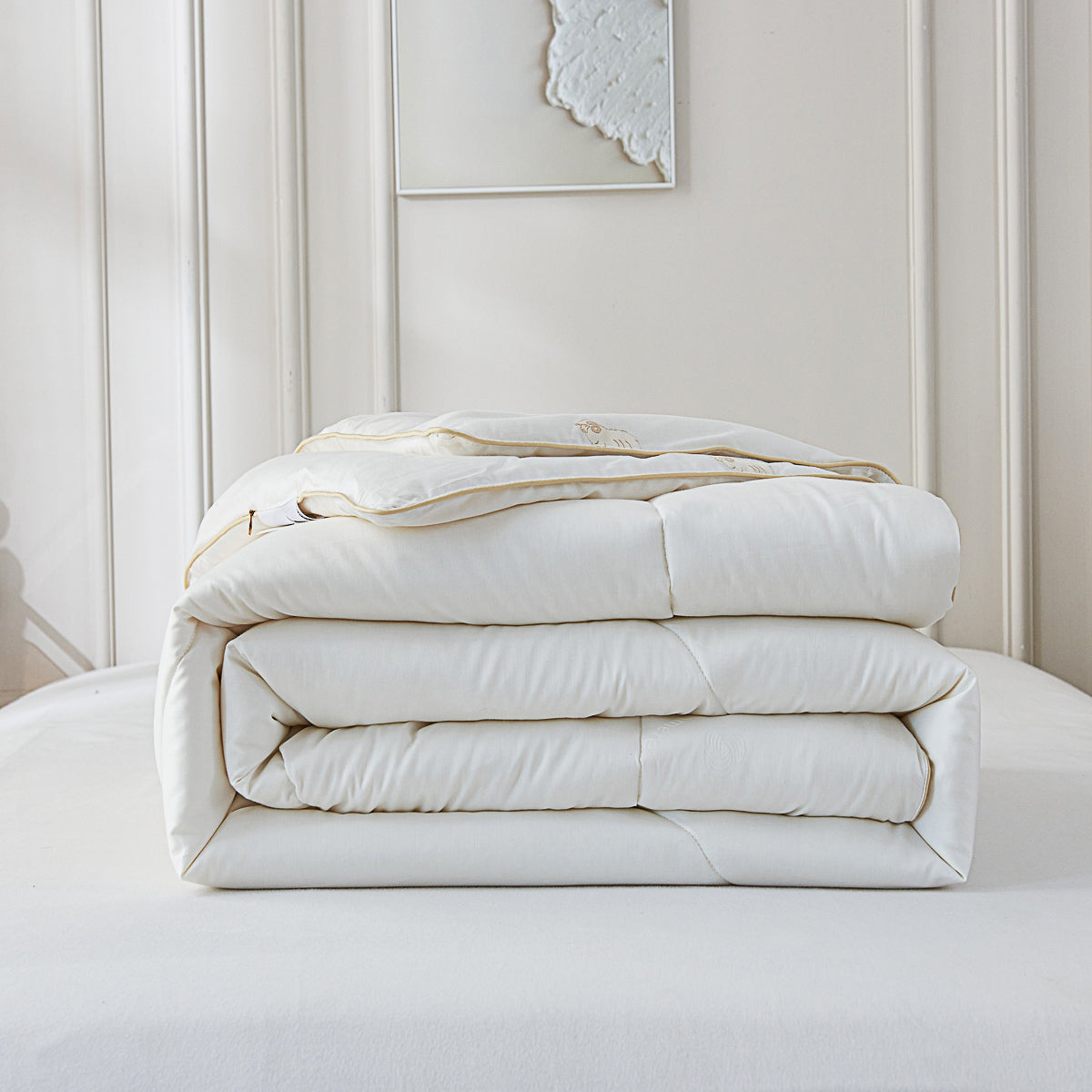 【网一特惠套组】绵羊绒四季被 + 凯-黛玉粉 全棉枕套