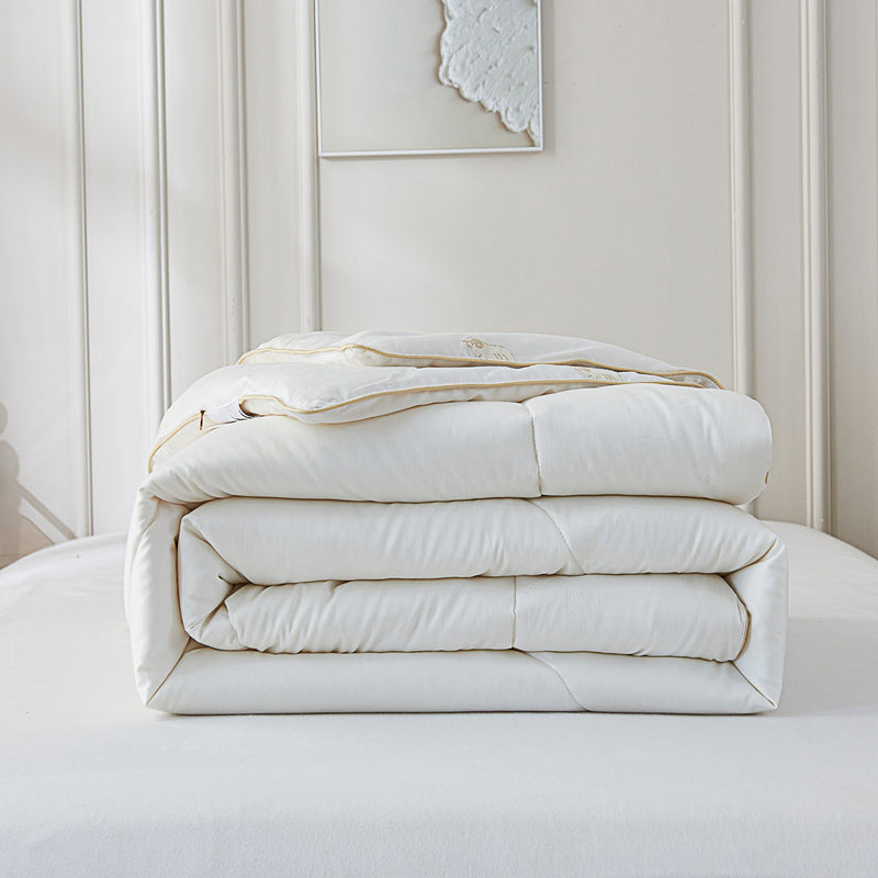 【网一特惠套组】绵羊绒四季被 + 凯-黛玉粉 全棉枕套