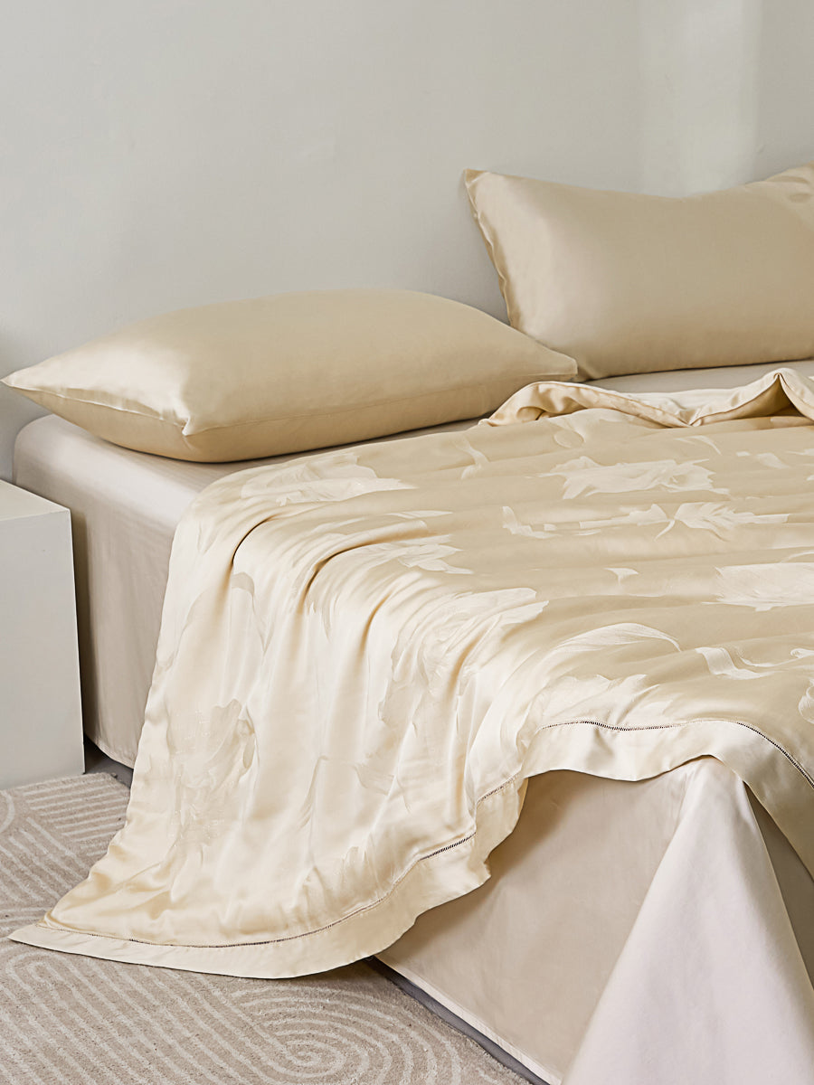 Phantom Gold Tencel™ Jacquard Light Comforter