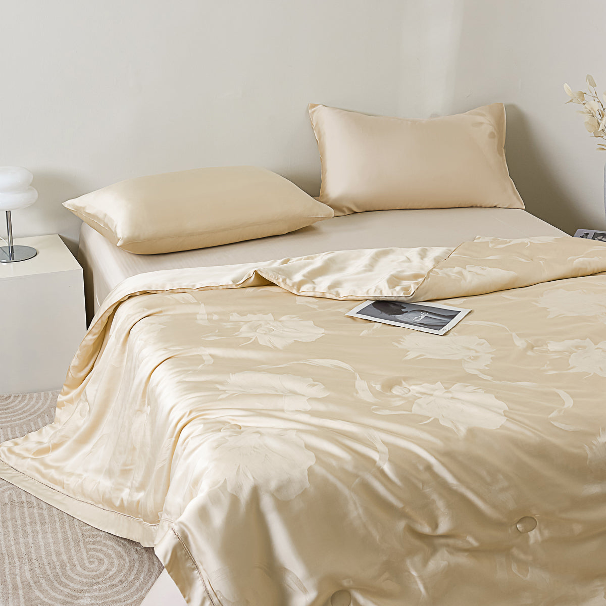 Phantom Gold Tencel™ Jacquard Light Comforter