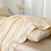 Phantom Gold Tencel™ Jacquard Light Comforter