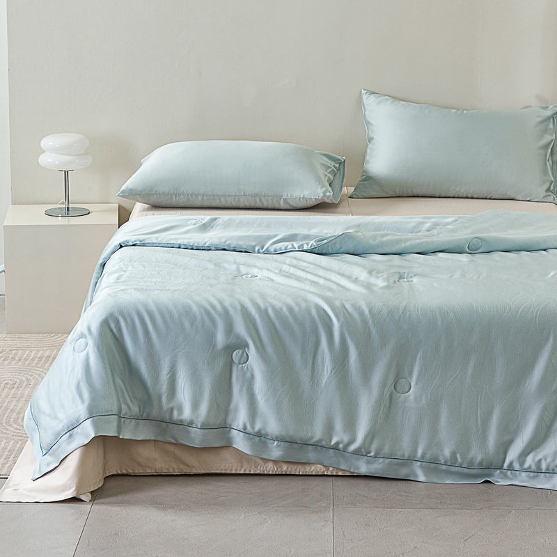 Floating Blue Tencel™ Jacquard Light Comforter