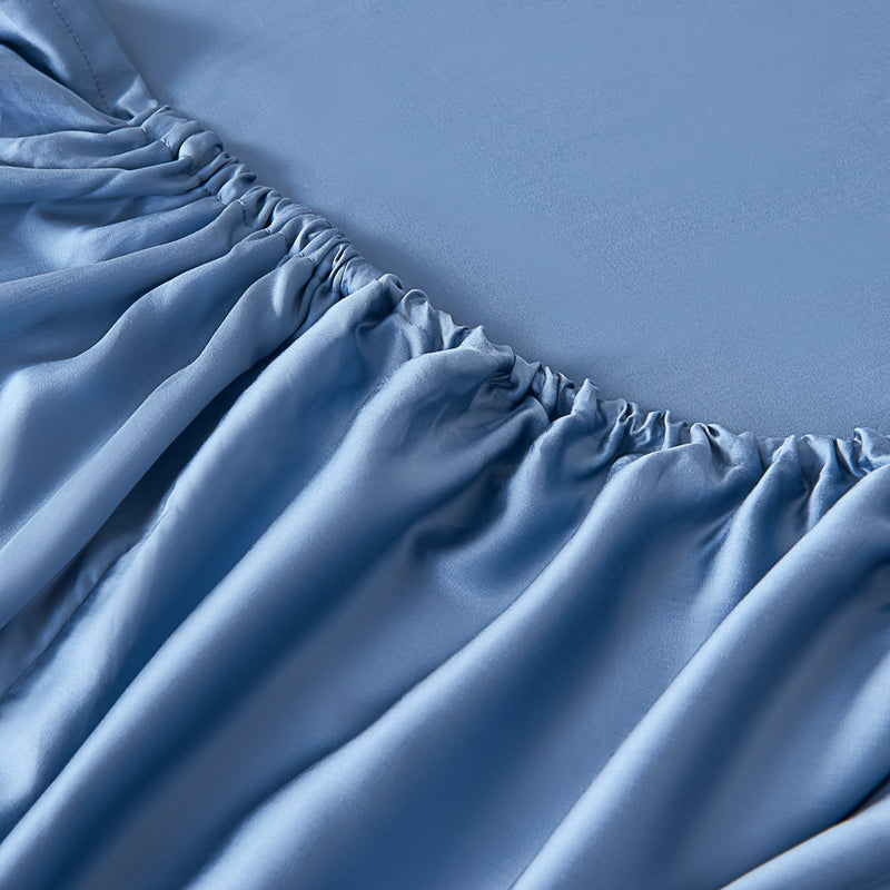 Cloisonne Blue Tencel™ Fitted Sheet Set
