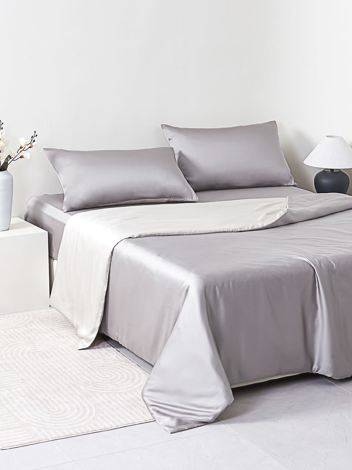 Cloudy Gray Tencel™ Fitted Sheet Set
