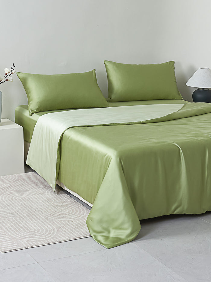 Glaze Green Tencel™ Fitted Sheet Set