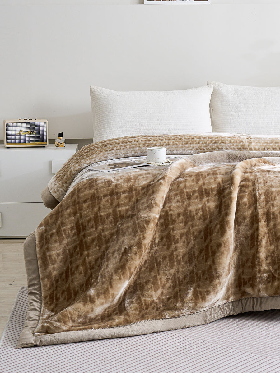 Zane Pattern Raschel Velvet Winter Blanket