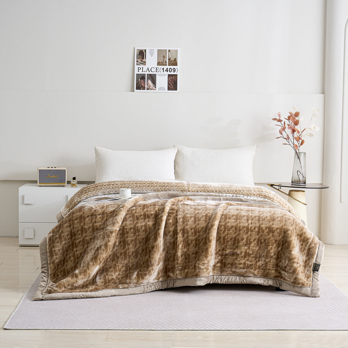 Zane Pattern Raschel Velvet Winter Blanket