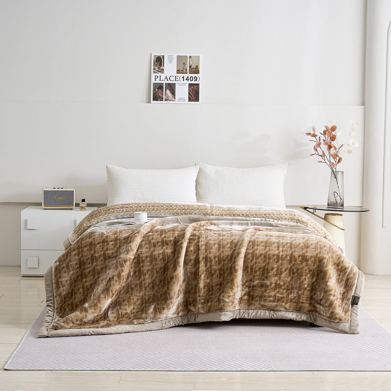 Zane Pattern Raschel Velvet Winter Blanket