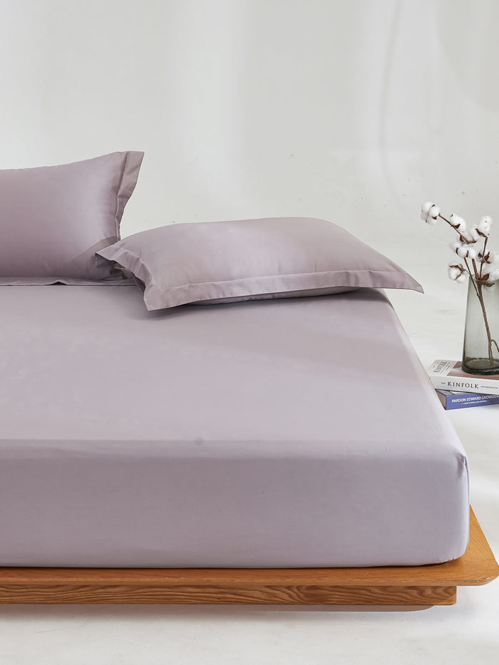 Zen Gray Premium Cotton Fitted Sheet