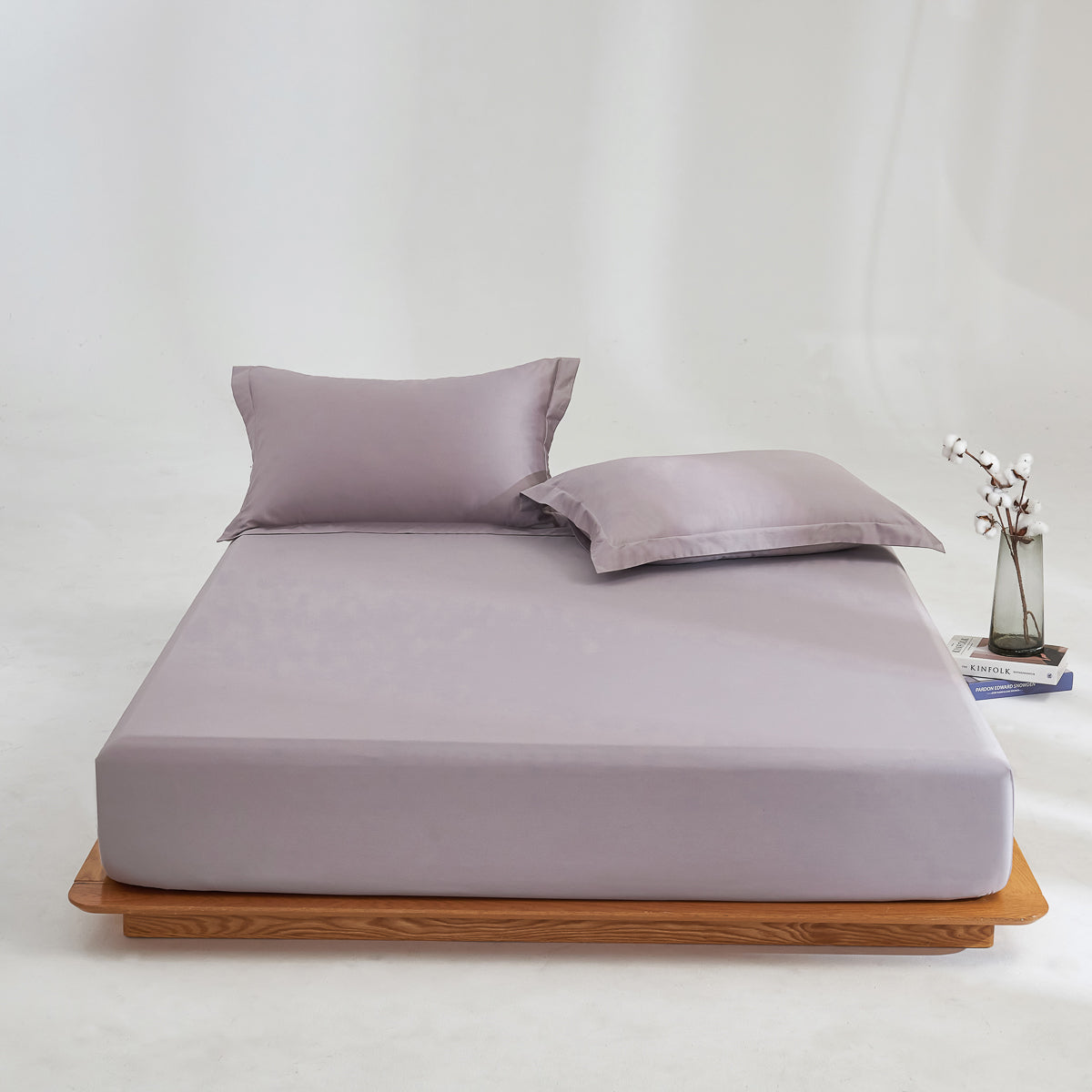 Zen Gray Premium Cotton Fitted Sheet
