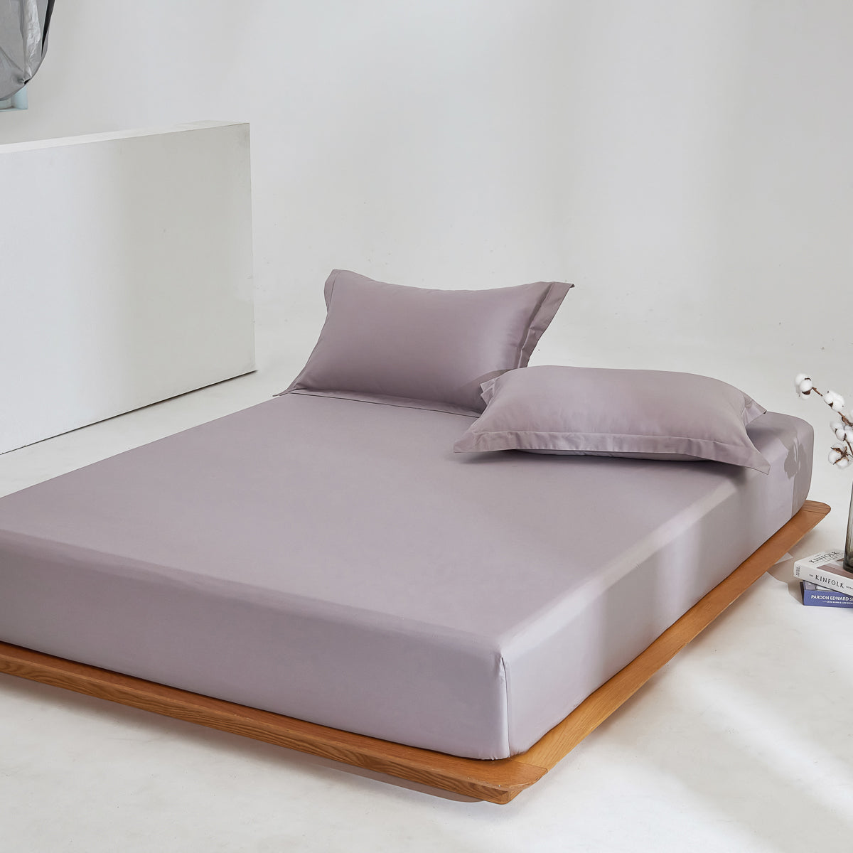 Zen Gray Premium Cotton Fitted Sheet