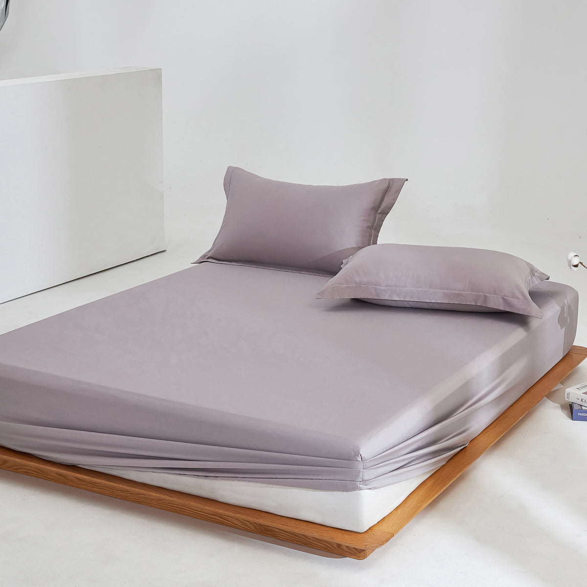 Zen Gray Premium Cotton Fitted Sheet