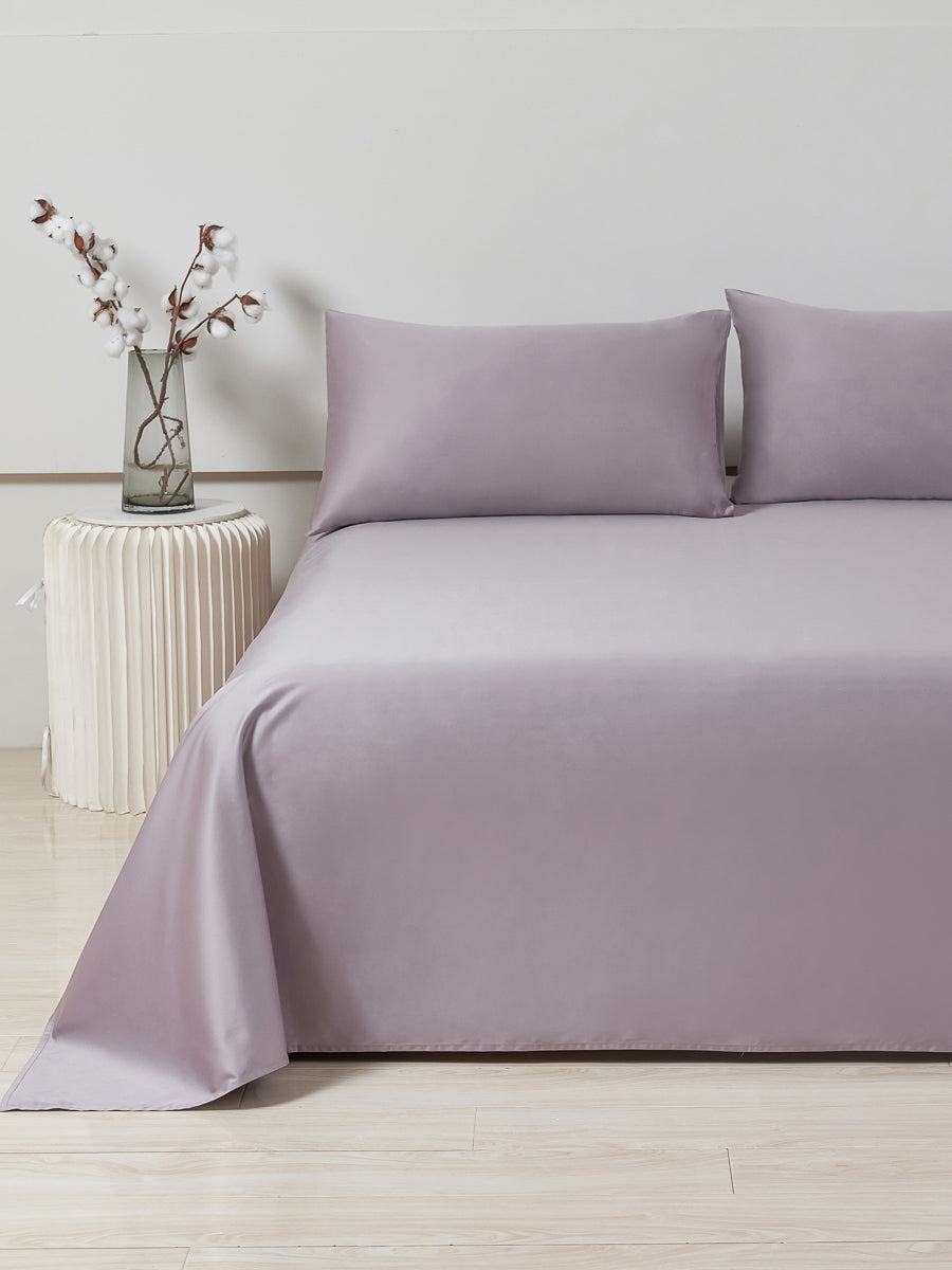 Zen Gray Premium Cotton Flat Sheet