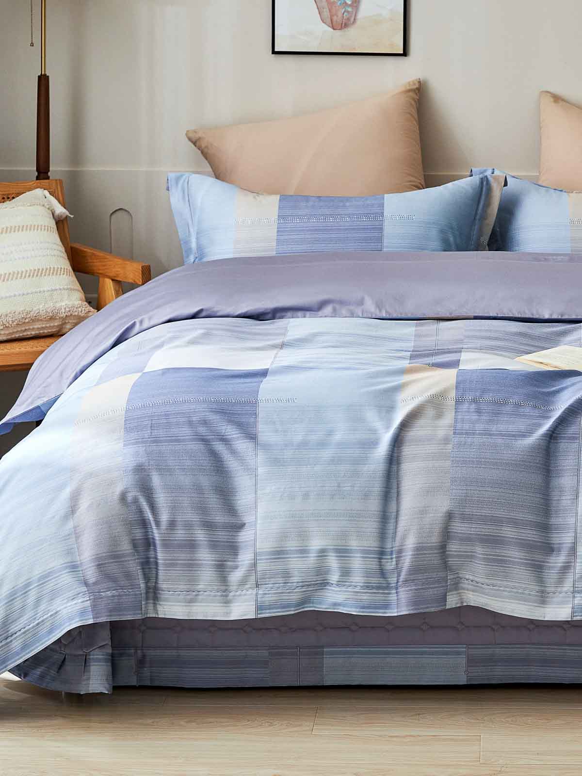 Zephyr Plaid Premium Cotton Bedspread Set