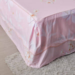 Bria Floral Cotton Bedskirt Duvet Cover Set
