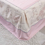 Leia Floral Cotton Bedskirt Duvet Cover Set