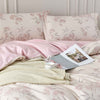 Leia Floral Cotton Bedskirt Duvet Cover Set