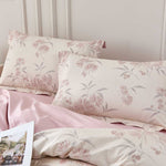 Leia Floral Cotton Bedskirt Duvet Cover Set