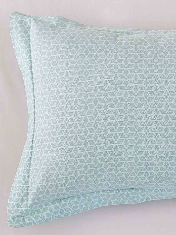 Lambda-Milky Green Cotton Pillow Sham