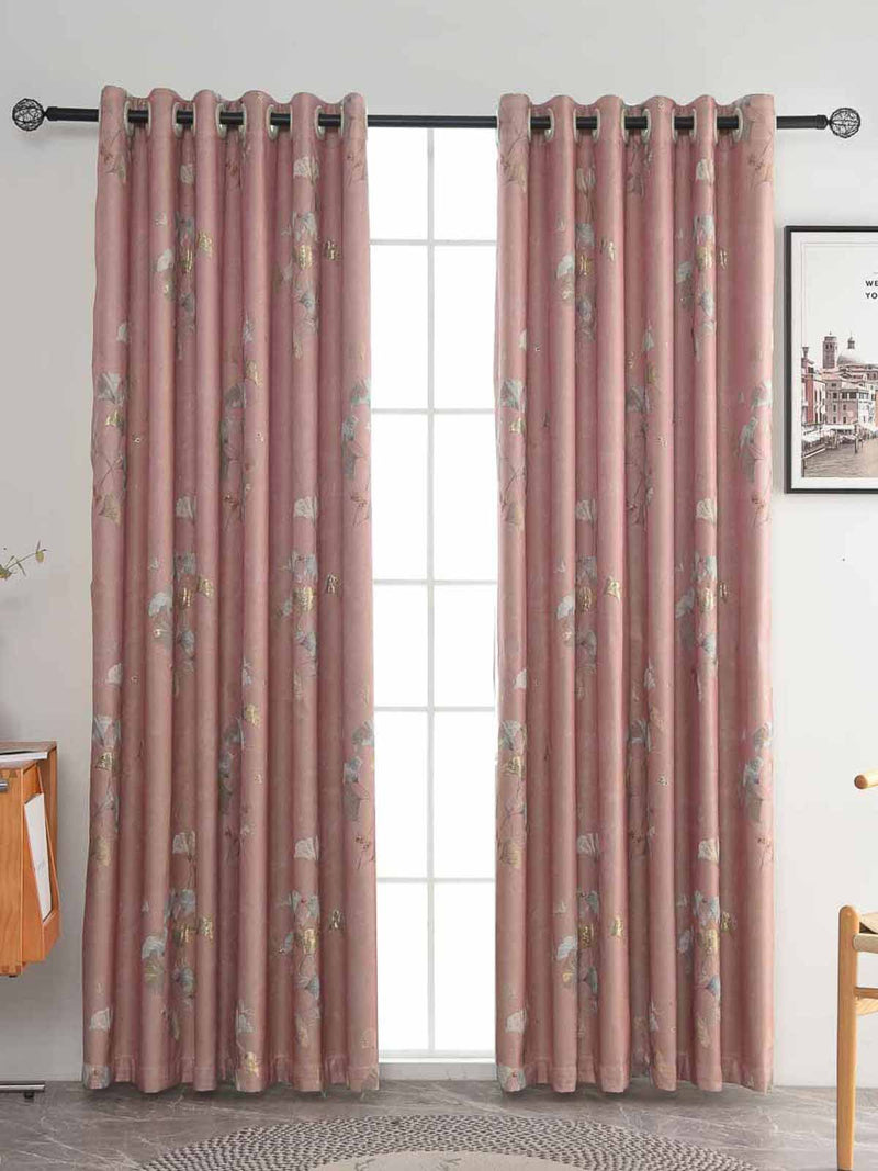 Apricot Waltz Floral Curtain