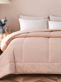 Zeta-Cream Pink Pattern Cotton All Season Comforter