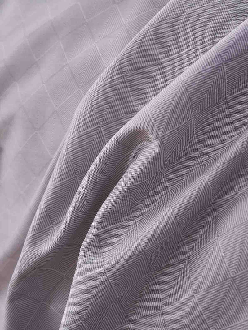 Alpha Glacier Gray Pattern Cotton Duvet Cover