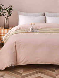 Zeta Cream Pink Pattern Cotton Duvet Cover