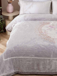Emilio Floral Raschel Velvet Winter Blanket