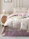 Leia Floral Cotton Bedskirt Duvet Cover Set