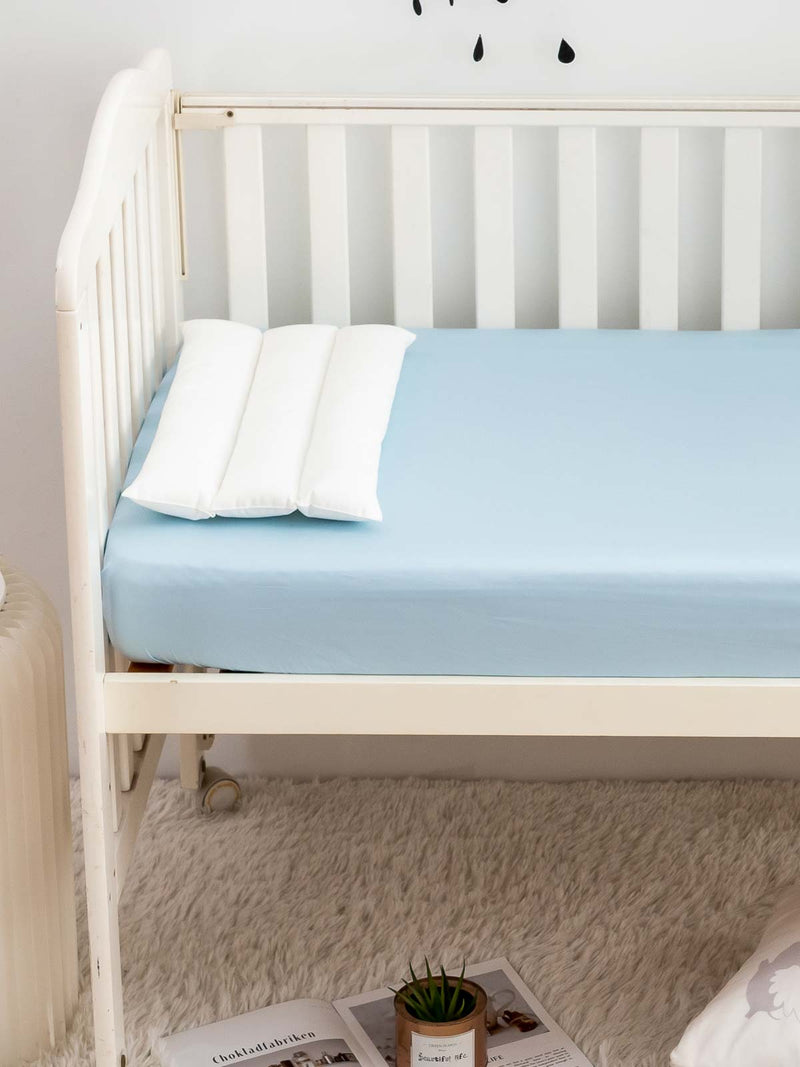 Baby Crib Fitted Sheet- PK/BL – Qbedding
