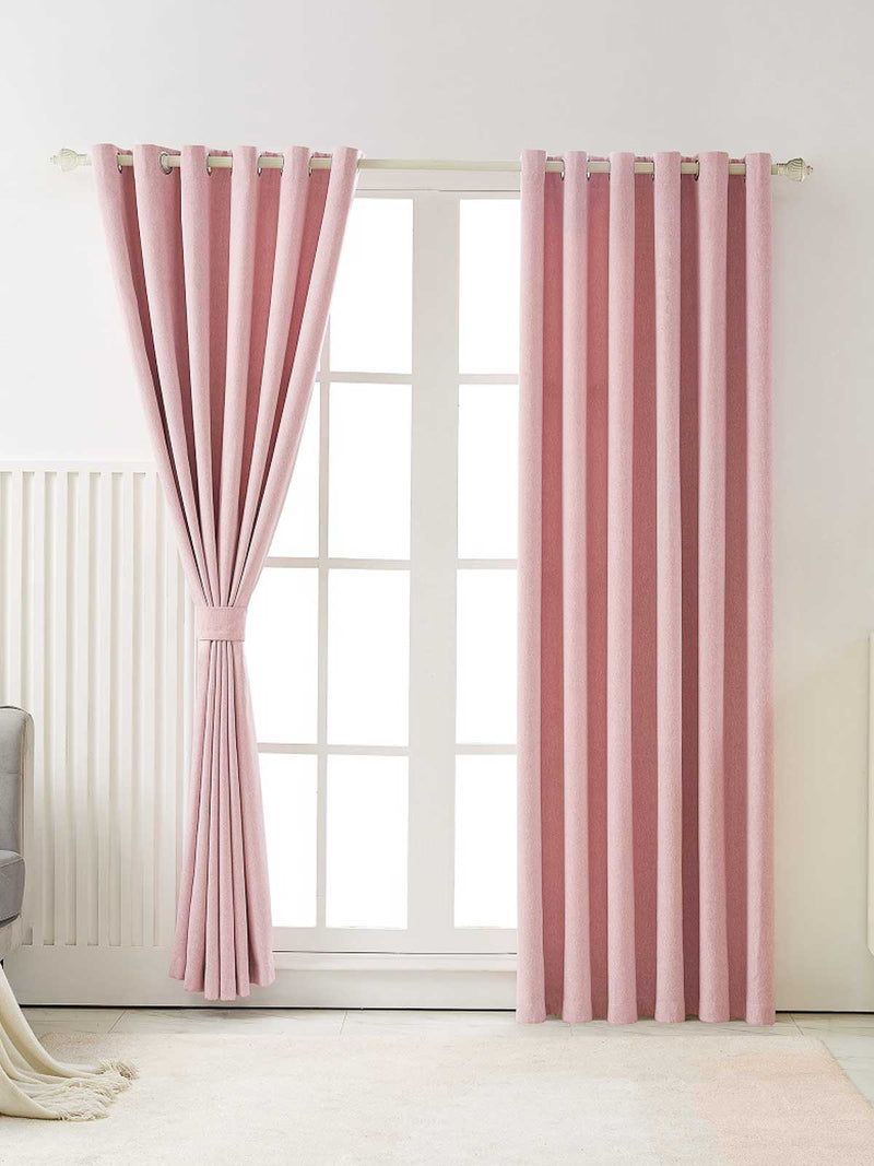 Solid Elegant Pink Curtain