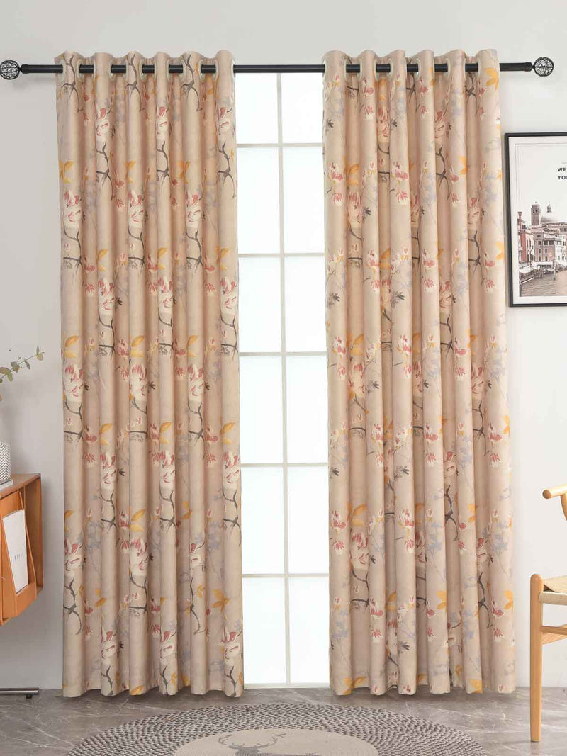 Bling Sunset Floral Curtain