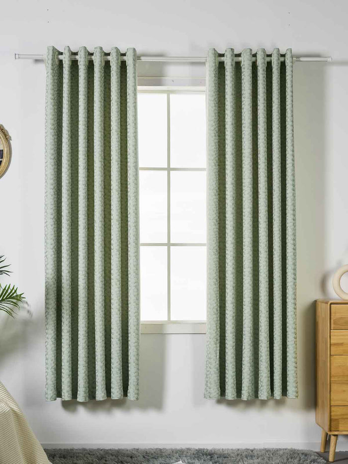 Morning Drizzle Pattern Double layer Curtain