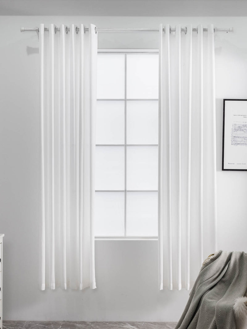 Misty White Solid Color Sheer Curtain