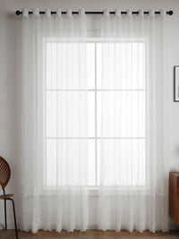 Starry Night Light Floral Sheer Curtain