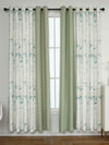 Breezy Green Floral Curtain