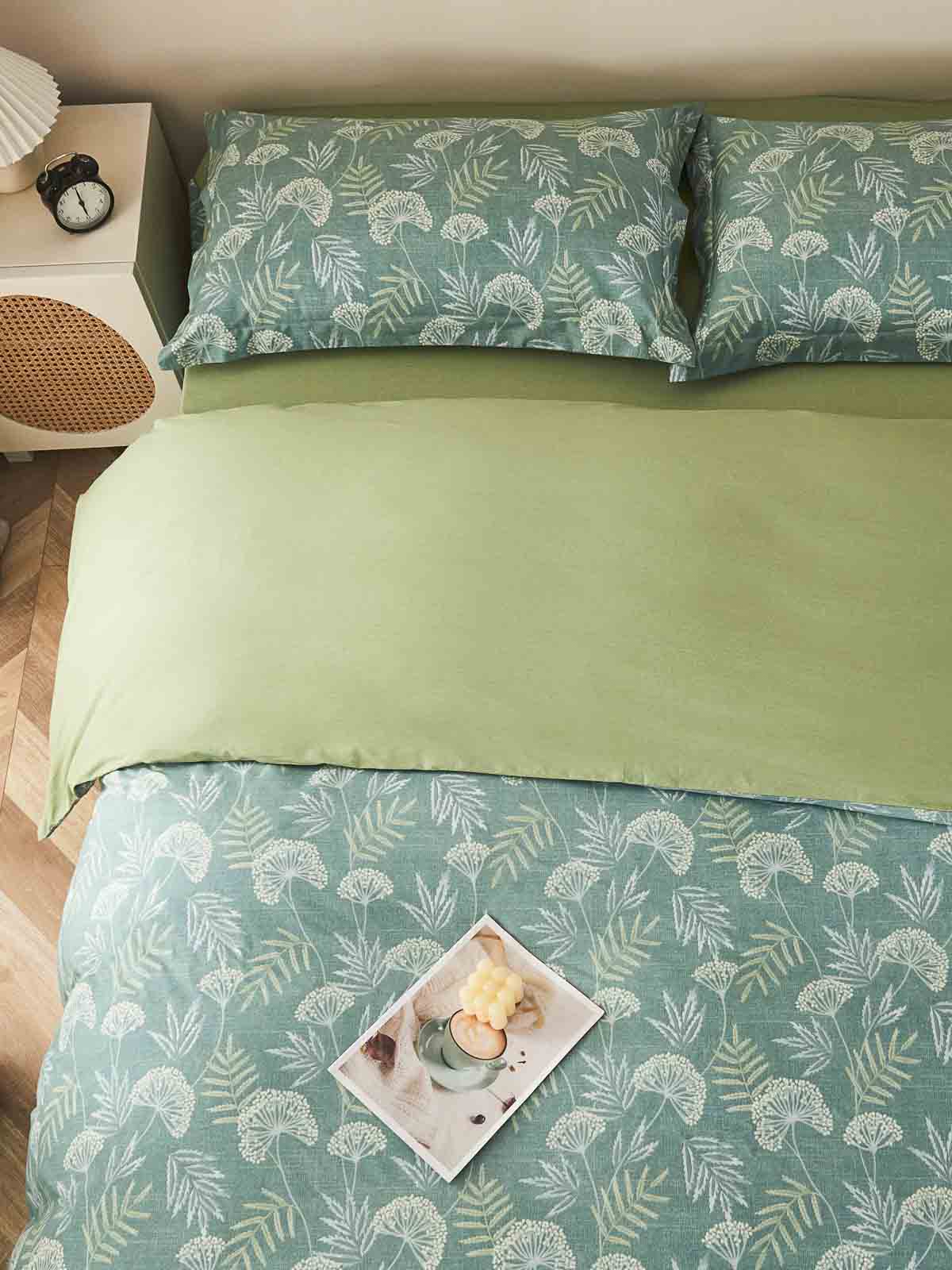 Hai Floral Cotton Bedskirt Duvet Cover Set