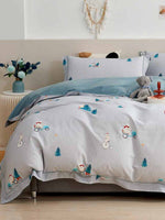 Polly Bear Cartoon Brushed Cotton Fitted Sheet Set