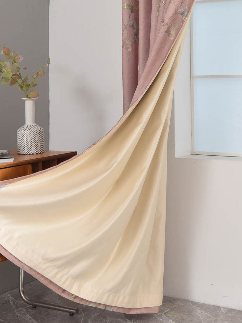 Apricot Waltz Floral Curtain